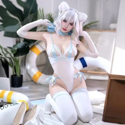 Catgirl Cosplay Open Crotch
