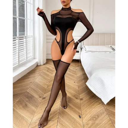 Exotic Sheer Bodysuit Set