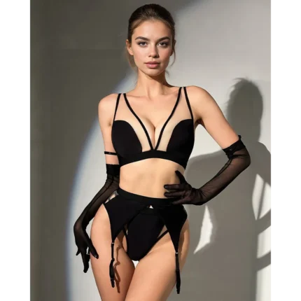 Exotic Gloves Mesh Lingerie