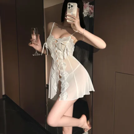 Mesh Camisole Bow Lace