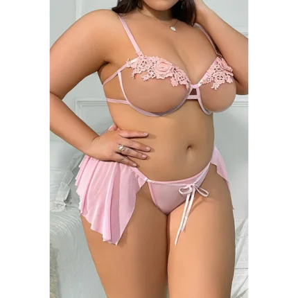 Plus Size Sheer Lace