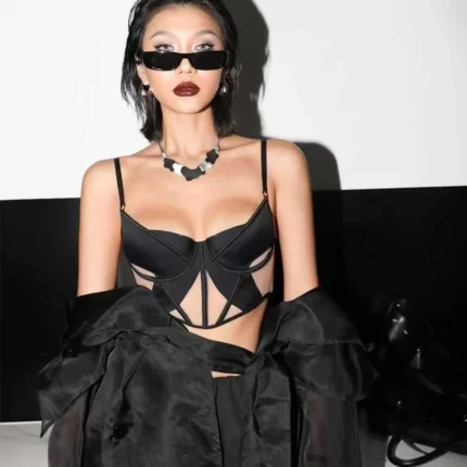 Push Mesh Hollow Bra