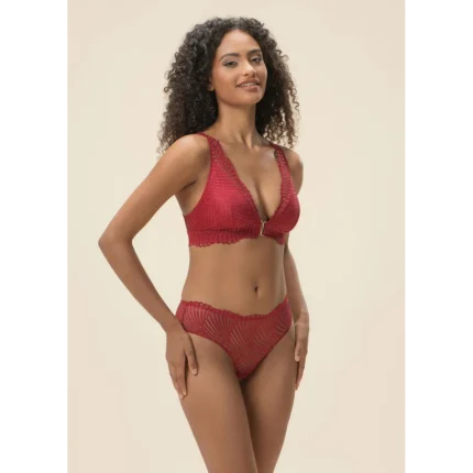 Red Lace Triangle Bralette
