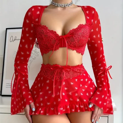 Red Love Heart Flowers