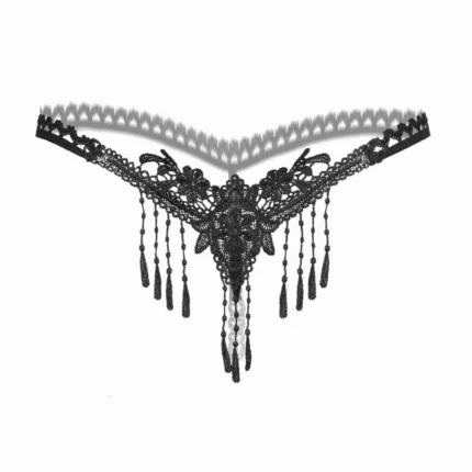 Sexy Embroidered Tassel Pearl