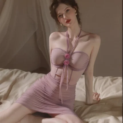 Sexy Lace Ruffled See